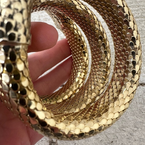 Vintage Whiting And Davis Coiled Mesh Snake Bracelet - Picture 4 of 8